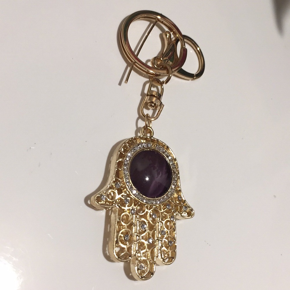 Crystal Rhinestone handbag Keyring - Picture 4 of 8